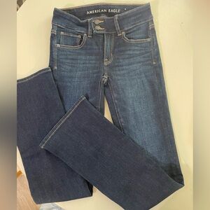 Like New American Eagle Indigo Hi-Rise Kick Boot Denim Jeans